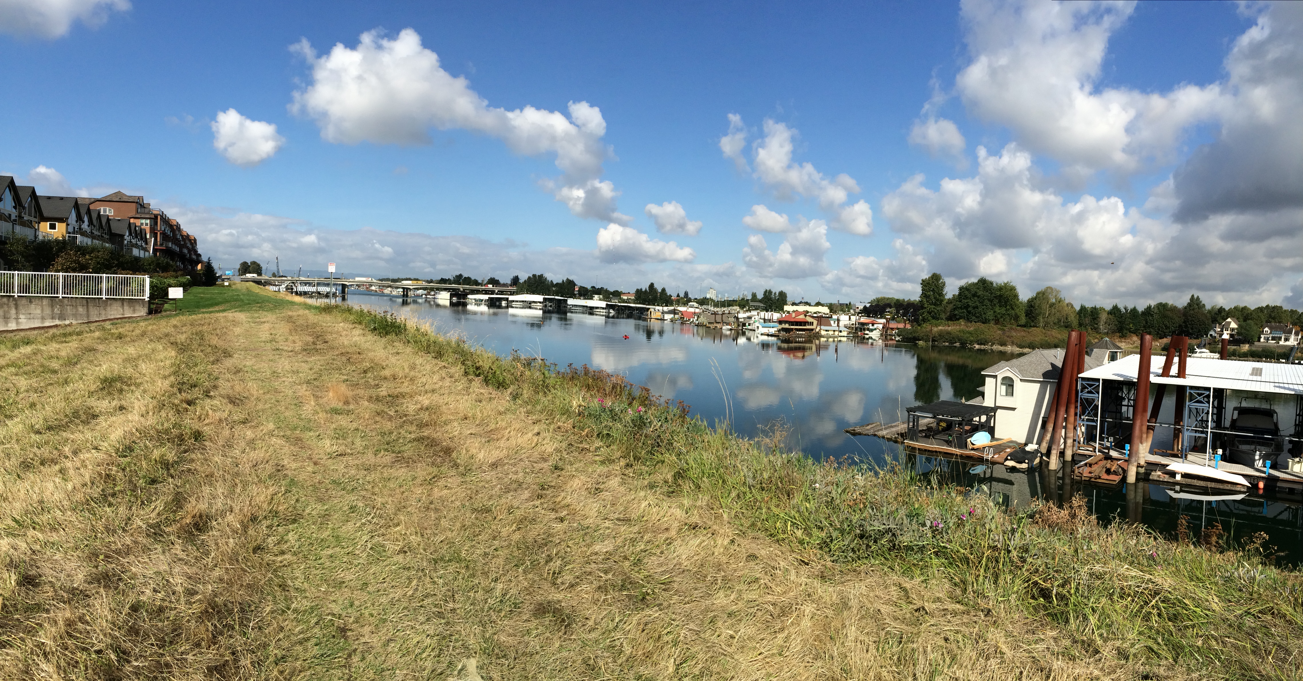 panorama of the levee